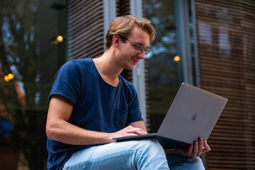 Freelancer meditating at a workspace