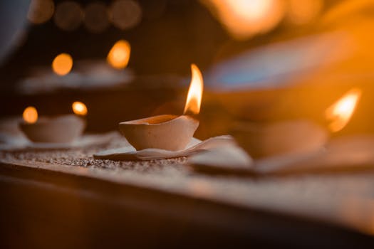 meditation space with soft lighting