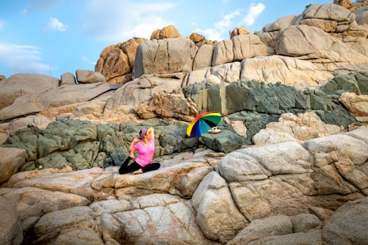 person meditating in a serene environment