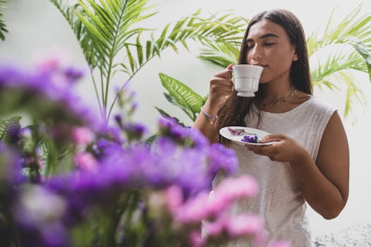 person enjoying a peaceful moment in nature