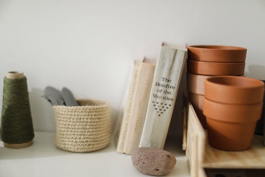 calm workspace with meditation tools