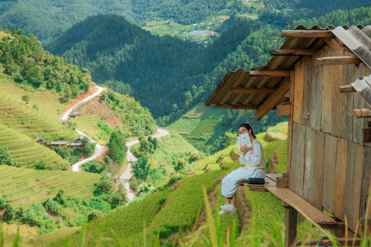 peaceful outdoor meditation spot