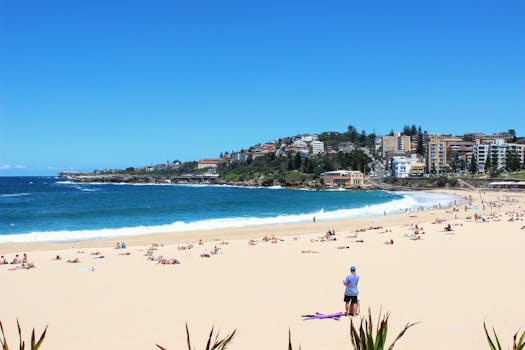 relaxing beach scene