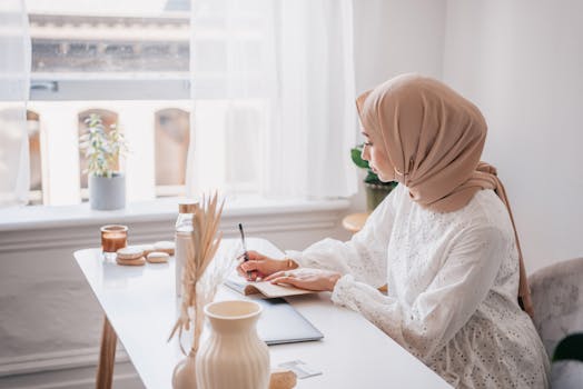 freelancer enjoying a peaceful workspace