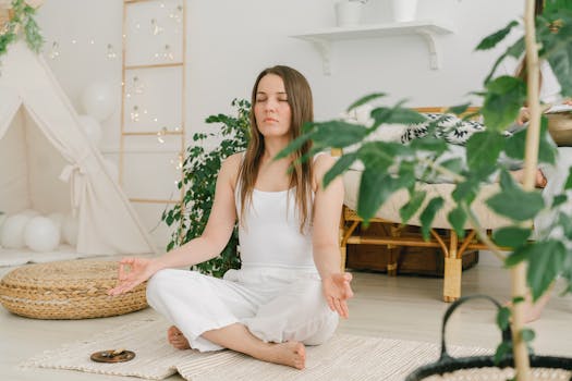 peaceful indoor meditation workshop