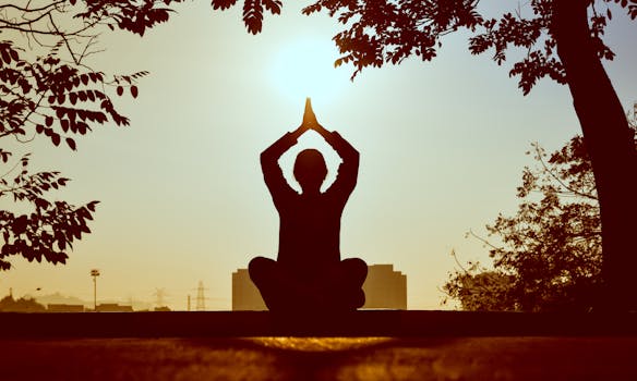 a person meditating before a meal