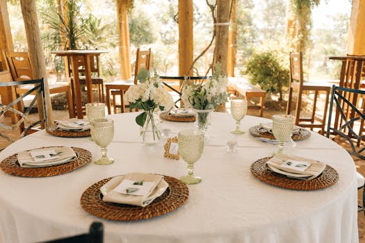 a peaceful dining setup without distractions