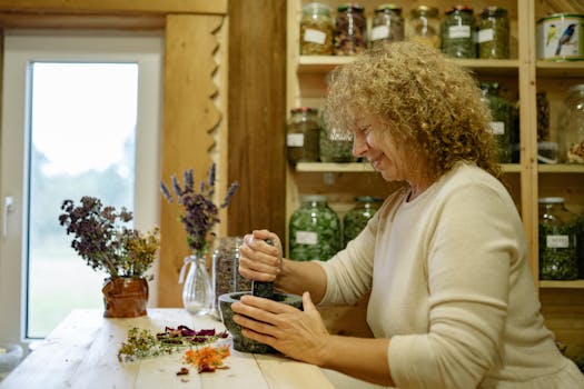 peaceful workspace with plants