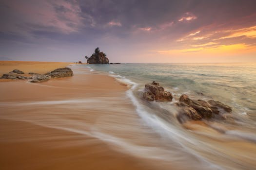 calm beach scene